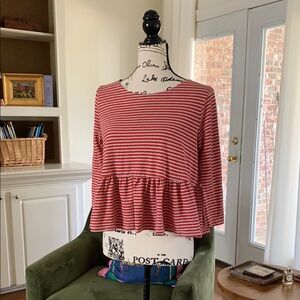 We the Free Striped Red Top